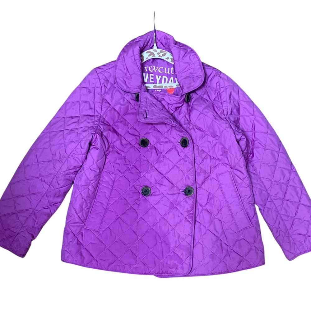 J Crew Crew Cuts Purple Quilted Barn Style Jacket